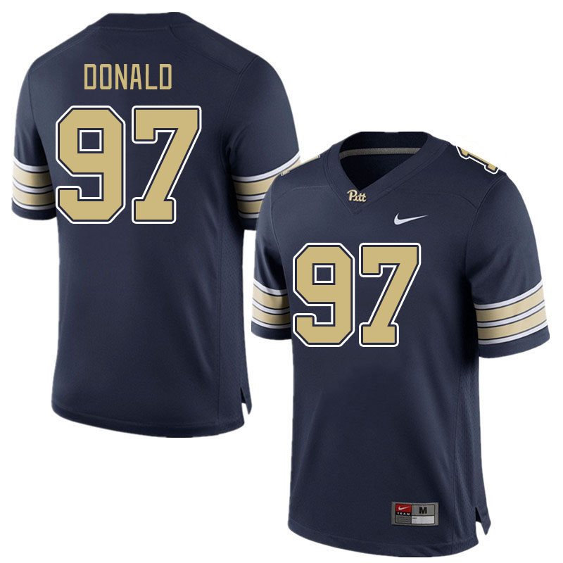 Pitt Panthers #97 Aaron Donald College Football Jerseys Stitched Sale-Navy